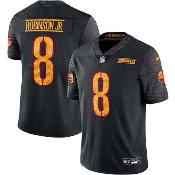 Mens Youths Kids Womens 8 Brian Robinson Jr. Vapor Stitched Black Jersey